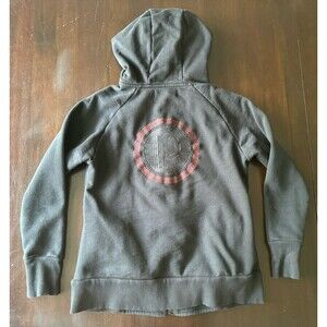 Gray Hoodie with Red Accents